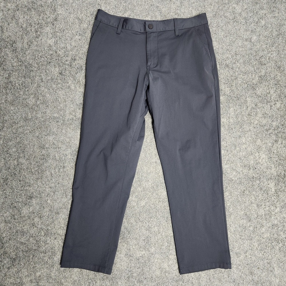 Rhone Pants Men 32x28 Gray Commuter Slim Stretch Gusseted Performance Zip Pocket